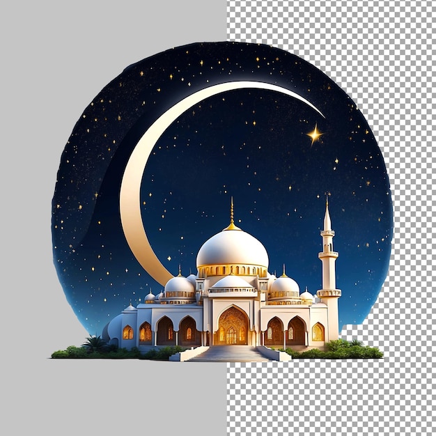 eid al adha concept isolated on transparent background