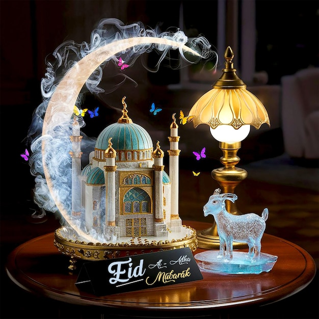 Eid al adha greetings photo with amazing showpiece