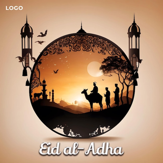 Eid al adha islamic festival social media template