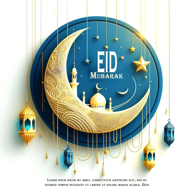 Eid Al Adha Mubarak Banner Illustration Design