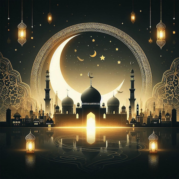 Eid Al Adha mubarak festival Islamic background