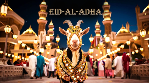 Eid Al Adha mubarak greeting card