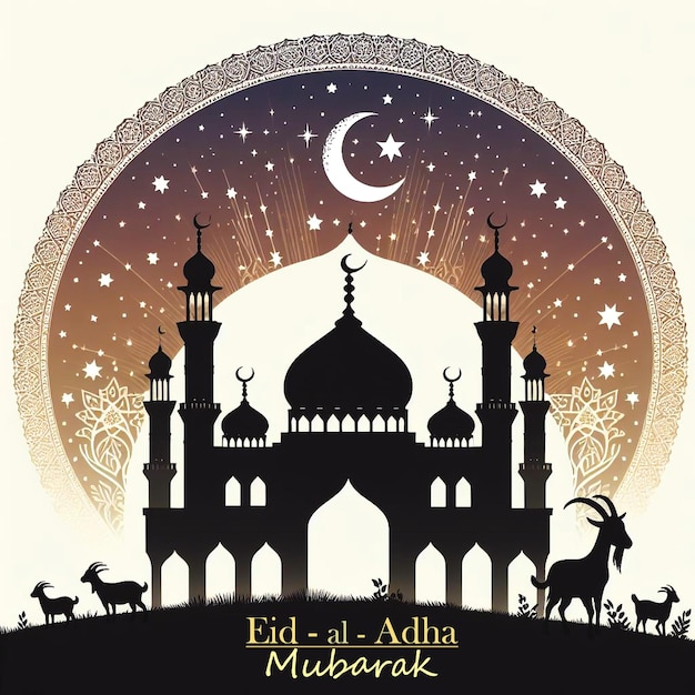 Eid al adha mubarak islamic festival banner template