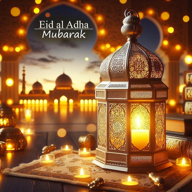 Eid al adha mubarak islamic festival banner template