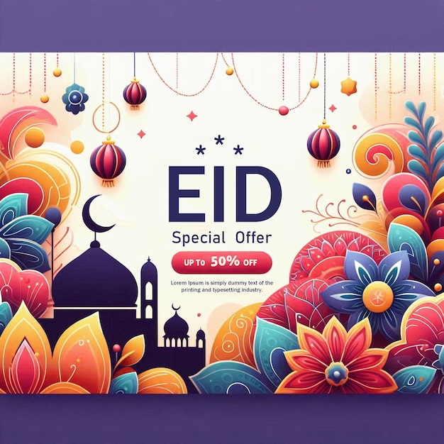 Eid al adha sale discount add poster or banner