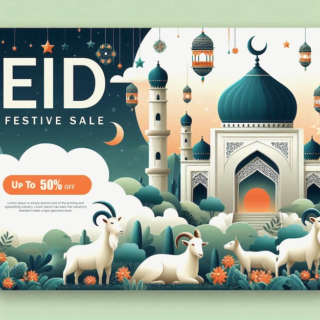 Eid al adha sale discount poster