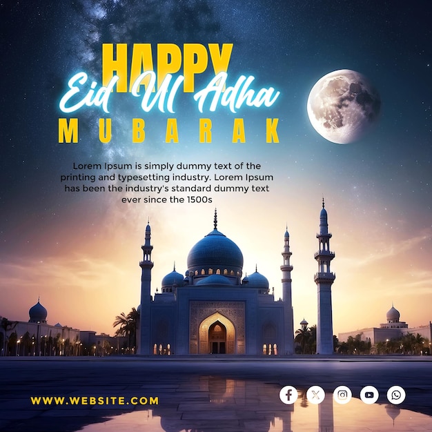 Eid al adha social media post design