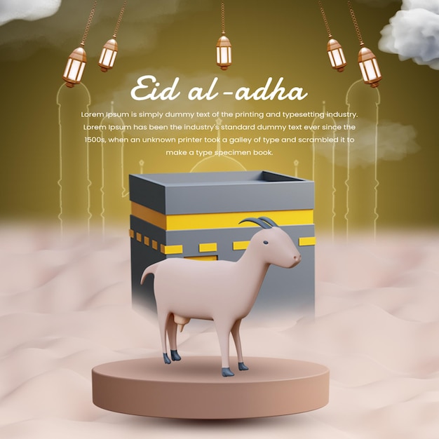 Eid al adha social media post or eid mubarak social media post or eid instagram post