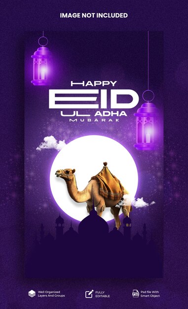 PSD eid al adha social media story design