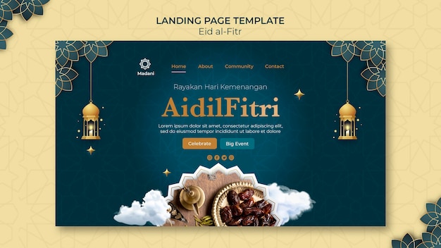 Eid al-fitr landing page template