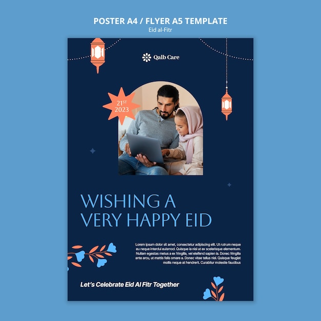 PSD eid al fitr template design