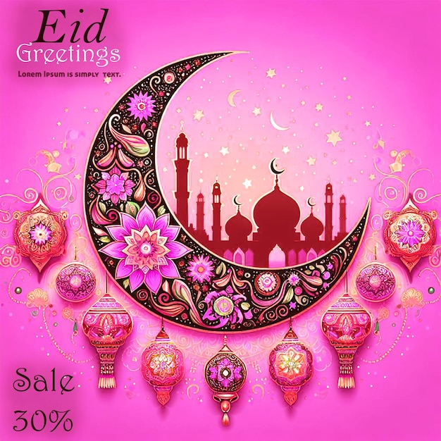 eid aladha celebration template poster