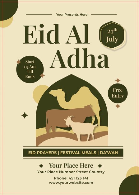 PSD eid aladha template flyer template