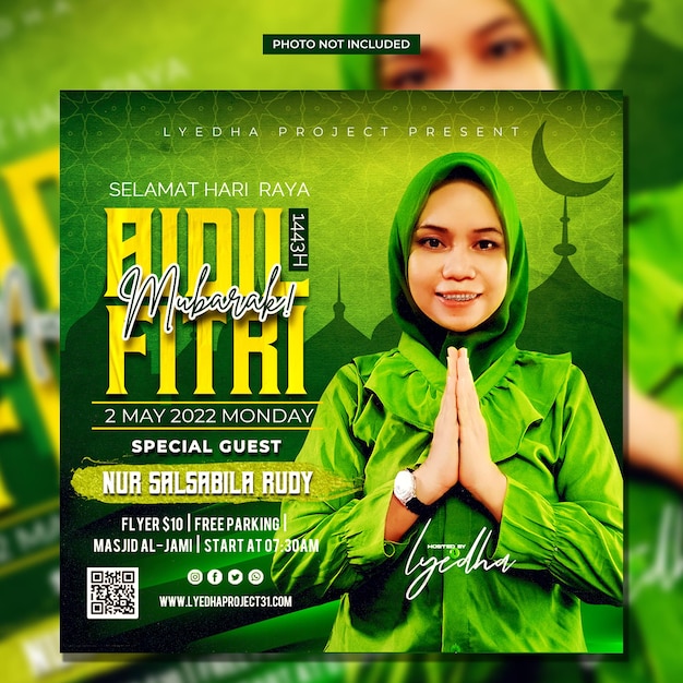 Eid alfitr flyer social media post