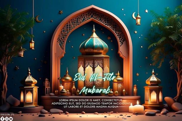 Eid Alfitri Mubarak greeting social media