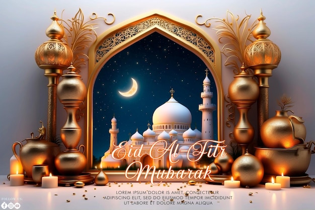 Eid Alfitri Mubarak greeting social media