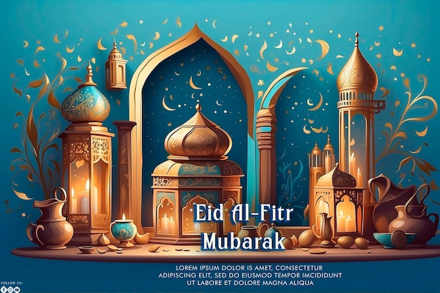 Eid Alfitri Mubarak greeting social media