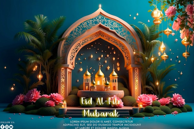 Eid Alfitri Mubarak greeting social media