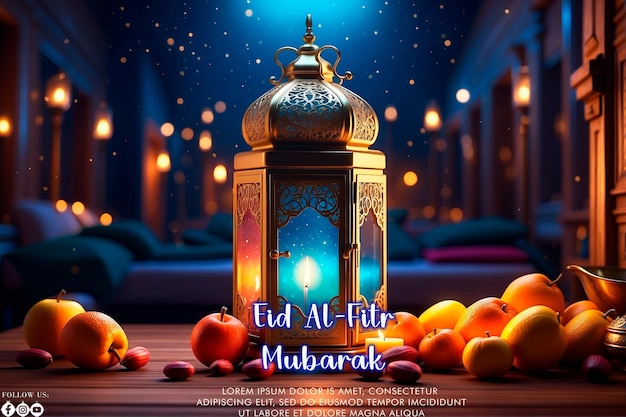 Eid Alfitri Mubarak greeting social media