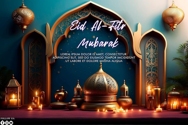 Eid Alfitri Mubarak greeting social media