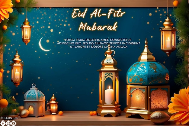 Eid Alfitri Mubarak greeting social media