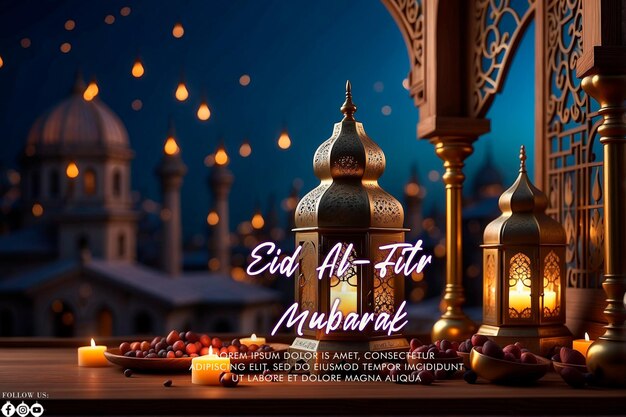 Eid Alfitri Mubarak greeting social media