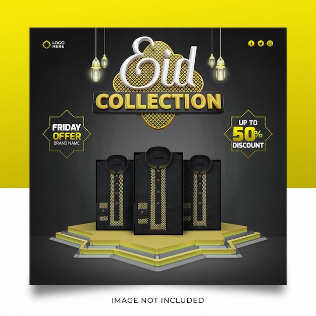 Eid Collection Panjabi Social Media Post Template Design