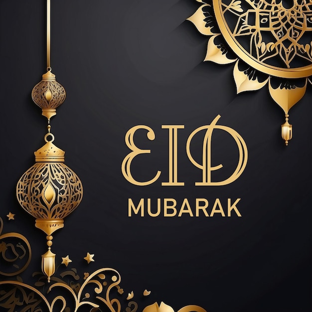 PSD eid mubarak background design banner template