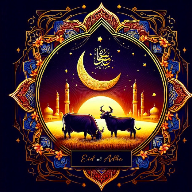 Eid mubarak celebration Islamic background eid aladha