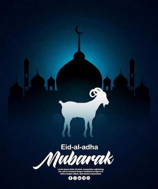 Eid mubarak islamic festival celebration template background