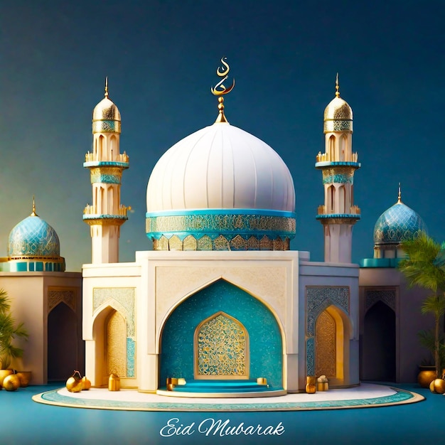 Eid Mubarak Social Media Post template Eid al fitr background