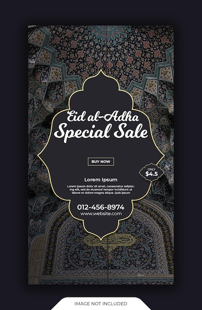 Eid ul adha special offer sale promotion post template