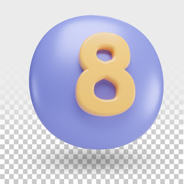 eight icon 3d render