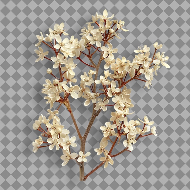 Elderflower Herb Type Sambucus Nigra Form of Herb Dried Flow Isolated Object on Clean Background