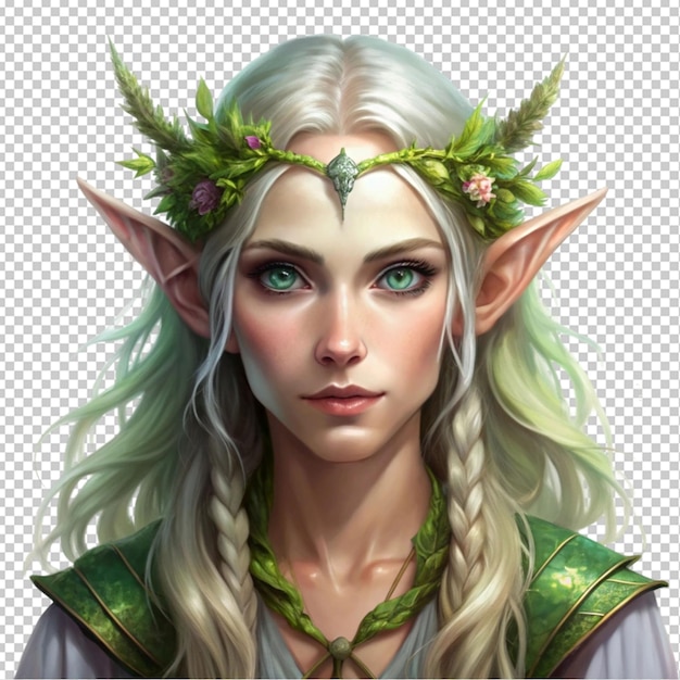 PSD eldrin elf druid transparent background