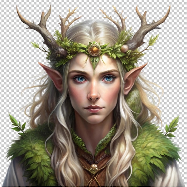 PSD eldrin elf druid transparent background