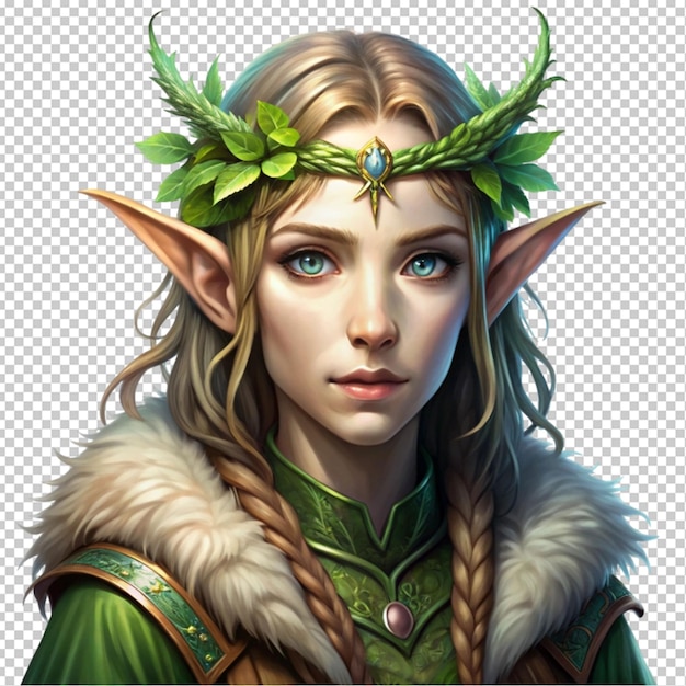 PSD eldrin elf druid transparent background