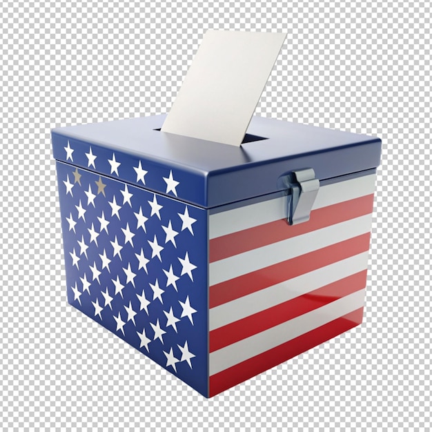 PSD election box concept on transparent background