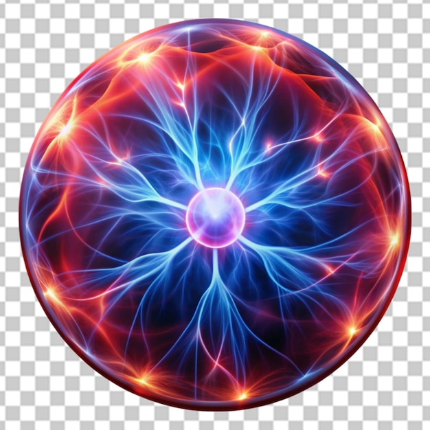 PSD electric blue plasma ball with glowing energy