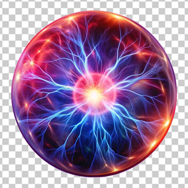 Electric blue plasma ball with glowing energy