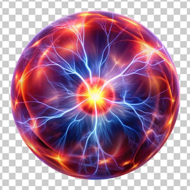 Electric blue plasma ball with glowing energy