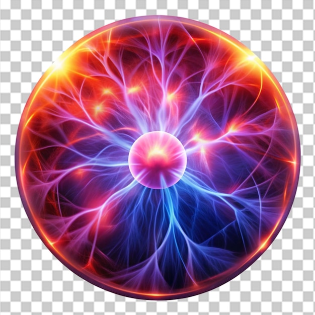 Electric blue plasma ball with glowing energy