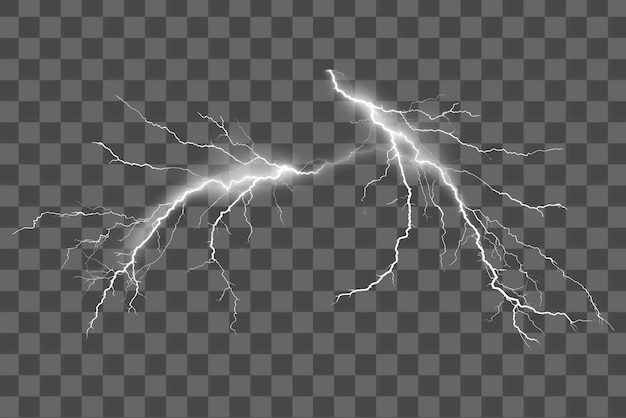 Electric bolts against dark background