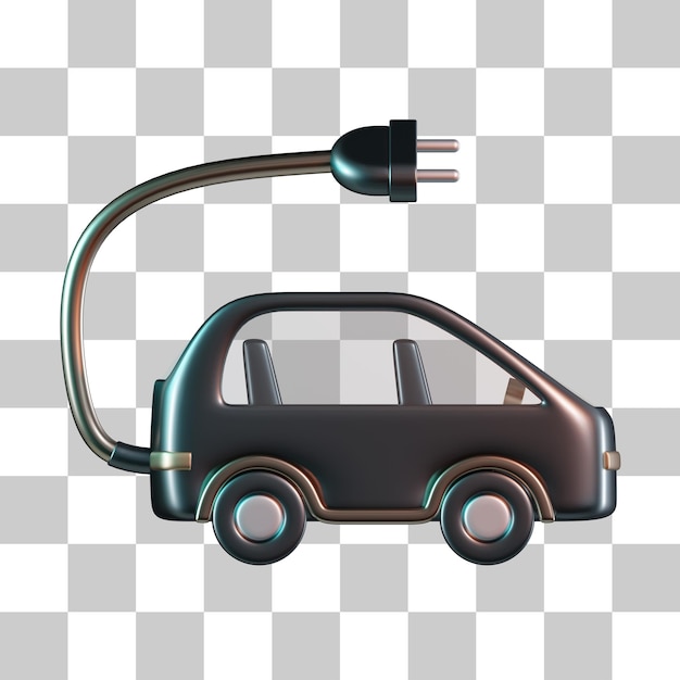 Electric Car 3D icon