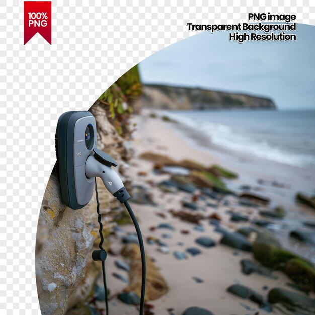 PSD electric car charging socket by the beach