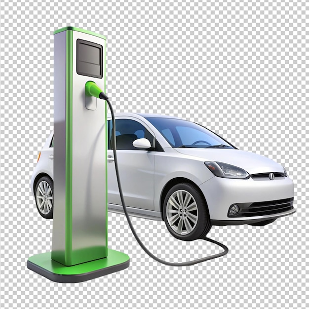 PSD electric car ev charging battery at charger station