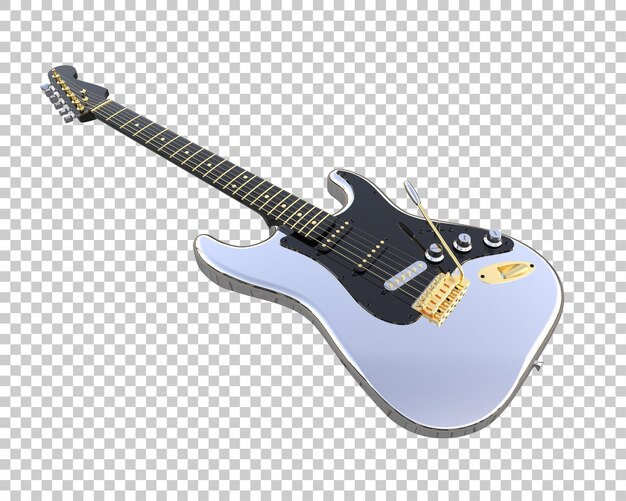 PSD electric guitar isolated on background 3d rendering illustration