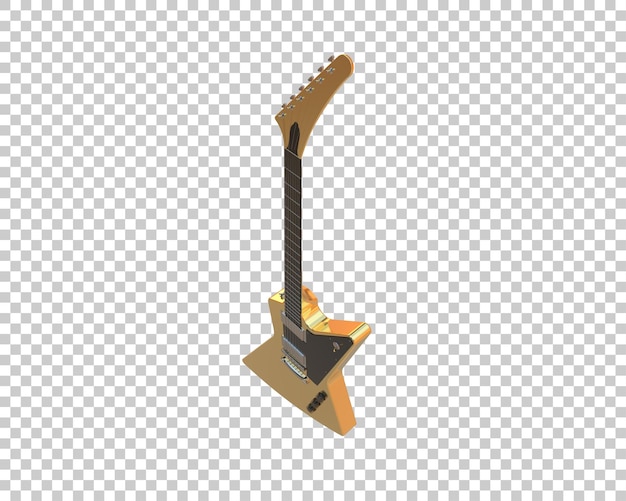 PSD electric guitar isolated on background 3d rendering illustration