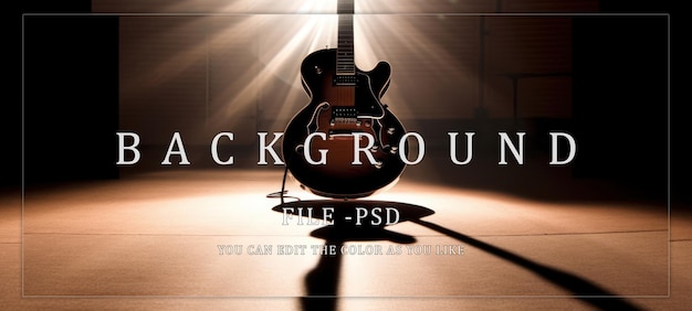 PSD electric guitar in spotlight