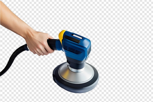 Electric handheld car polisher on a transparent background